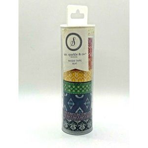 Ms. Sparkle & Co. 8 Count Washi Tapes Ikat Design Crafting Tape Multicolored